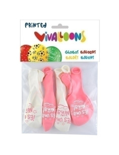 GLOBO VIVALLOONS ROSAS ES UNA NIÑA BOLSA DE 8