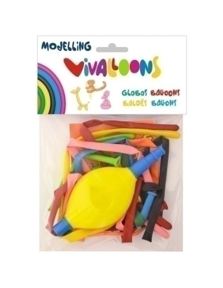 GLOBOS VIVALLOONS MOLDEABLES  INFLADOR 14702 BOLSA DE 10