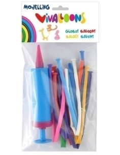 GLOBOS VIVALLOONS MOLDEABLES  INFLADOR 14734 BOLSA DE 10