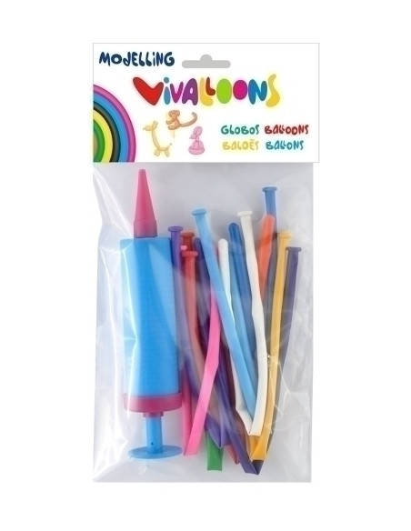 GLOBOS VIVALLOONS MOLDEABLES  INFLADOR 14734 BOLSA DE 10