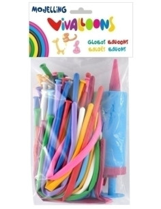 GLOBOS VIVALLOONS MOLDEABLES  INFLADOR 14734 BOLSA DE 50