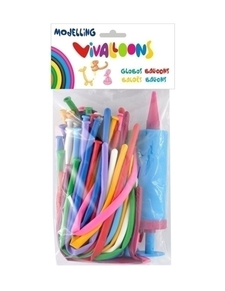 GLOBOS VIVALLOONS MOLDEABLES  INFLADOR 14734 BOLSA DE 50