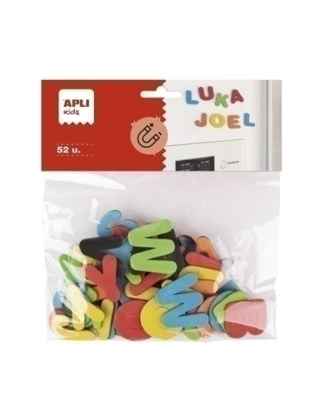 GOMA EVA APLI FORMAS MAGNETICAS LETRAS 30x30mm BOLSA de 52