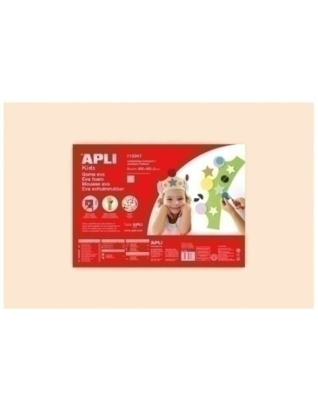 GOMA EVA APLI HOJA 40x60 cm PIEL CLARO PAQUETE de 5