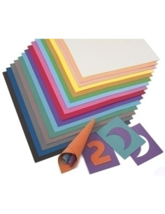 GOMA EVA FAIBO HOJA 50x65 cm TURQUESA PAQUETE de 10 baja densidad