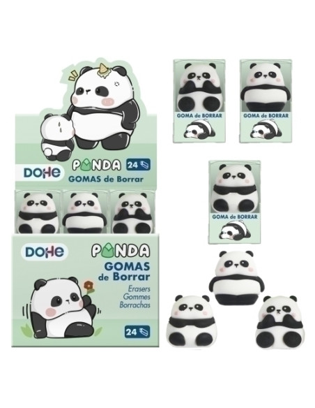 GOMA de BORRAR  PANDA SURTIDO EXPOSITOR DE 24 3 mod