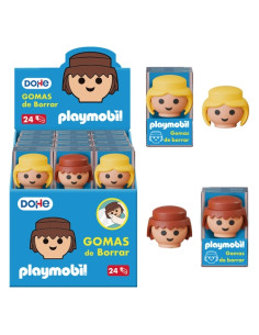 GOMA de BORRAR DOHE PLAYMOBIL SURTIDO EXPOSITOR DE 24 2 mod