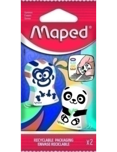GOMA de BORRAR MAPED ERGO FUN SURTIDO BLISTER de 2