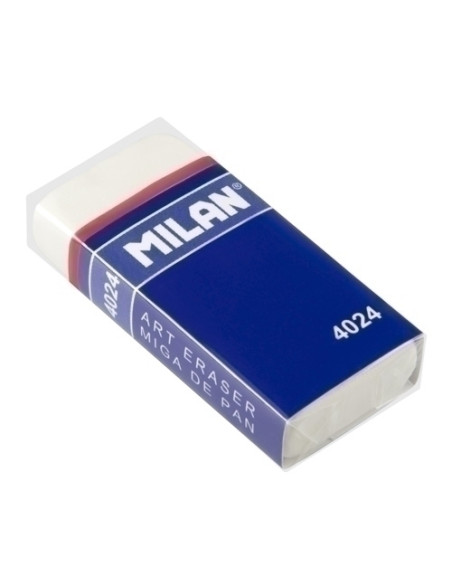 GOMA de BORRAR MILAN MIGA DE PAN 4024-10 con FUNDA de CARTON PLASTIF ud