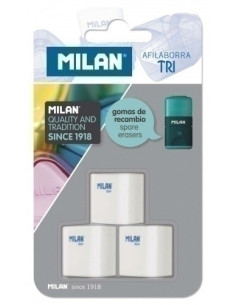 GOMA de BORRAR MILAN RECAMBIO para AFILABORRA TRI Blister de 3