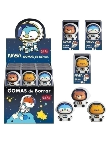 GOMA de BORRAR NASA SURTIDO EXPOSITOR DE 24 3 mod