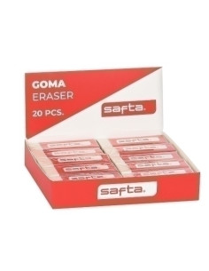 GOMA de BORRAR SAFTA PVC EXPOSITOR de 20