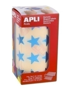 GOMETS APLI METALIZADOS ROLLO 59h ESTRELLA GRANDE AZUL 1416 uds 12052