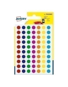 GOMETS AVERY  BOLSA 6h REDONDOS Ø 8 mm col SURTIDOS 420 uds