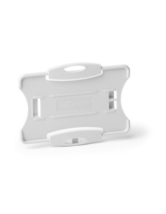 IDENTIFICADOR DURABLE ECO RIGIDO PARA 1 TARJETA DE IDENTIFICACION O PASE DE SEGURIDAD GRIS PAQUETE de 10