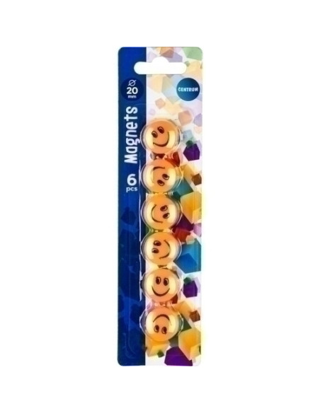 IMANES REDONDOS CENTRUM 20 mm SMILE BLISTER de 6
