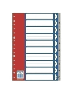 INDICE DOHE PP NUMERICO F pestañas 1-10 16 taladros GRIS con INDBN