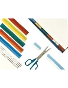 INDICE ESSELTE PLASTICO BANDA ADHESIVA 20cm BOLSA de 5 COLORES