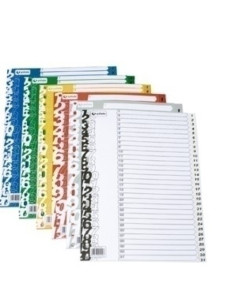 INDICE GRAFOPLAS PP NUMERICO F pestañas 1-31 16 taladros GRIS