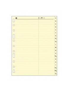 INDICE MULTIFIN PVC ALFABETICO ALFA 3005 F 20 pestañas 16 taladros