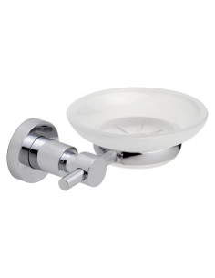 JABONERA TESA LOXX AUTOADHESIVA CROMADA CRISTAL