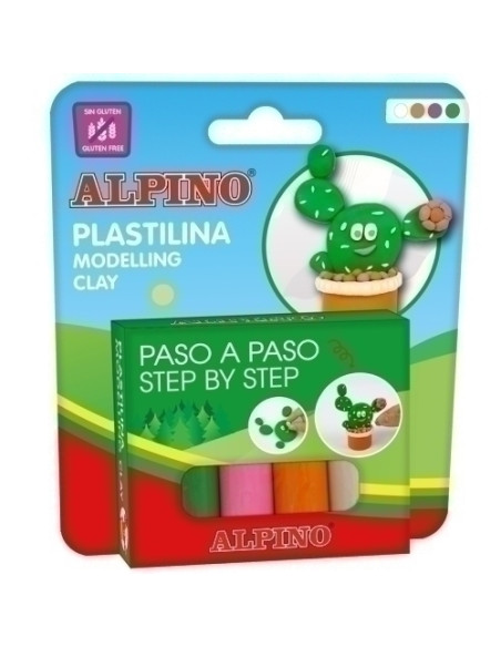 JUEGO ALPINO MODELA CACTUS 4x25g EXPOSITOR DE 12