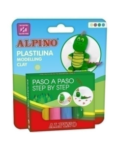 JUEGO ALPINO MODELA DINO 4x25g EXPOSITOR DE 12