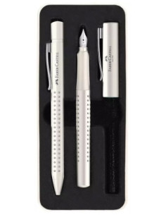 JUEGO BOLIGRAFOPLUMA FABER-CASTELL GRIP 2010 M LECHE DE COCO