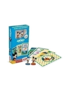 JUEGO CARTAMUNDI SHUFFLE PLUS FIGURINE MICKEY Paseo con historias Mickey y Donald