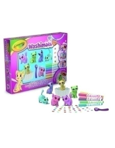 JUEGO CRAYOLA WASHIMALS SET ACTIVIDADES NUEVA BAÑERA Y 6 MASCOTAS COLORES PASTEL 3 años
