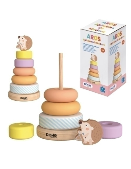 JUEGO DOHE EDUCA ANILLOS APILABLES MADERA  1 AÑO