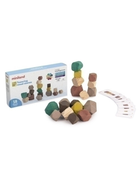 JUEGO EDUCATMINILAND ECO PIEDRAS APILABLES 18 pz  18 MESES