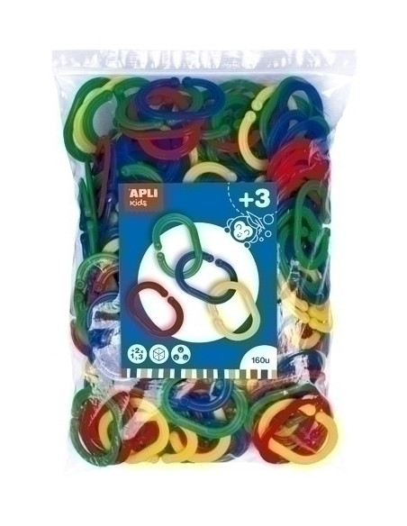 JUEGO EDUCATIVO APLI KIDS ANILLAS ENGARZABLES BOLSA DE 160 UD