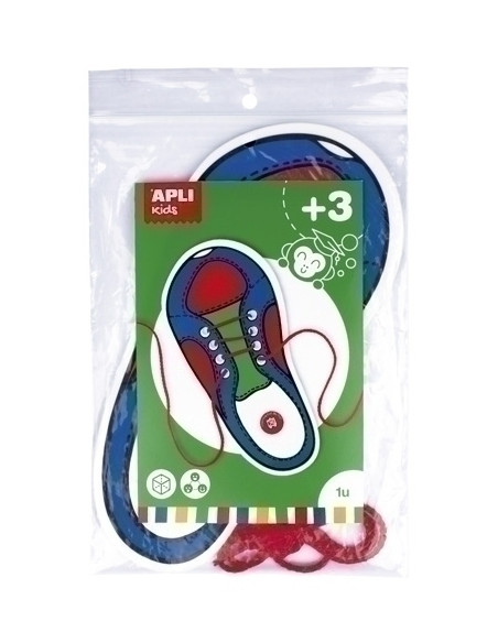 JUEGO EDUCATIVO APLI KIDS ATA ZAPATOS CORDON ROJO BOLSA DE 1 UD