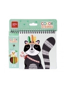 JUEGO EDUCATIVO APLI KIDS BLOC COLOR STRIPES CON ROTULADORES 4 años