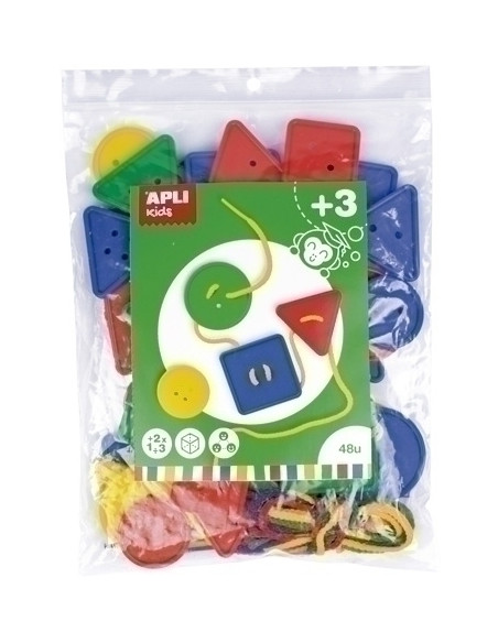 JUEGO EDUCATIVO APLI KIDS BOTONES ENSARTABLES BOLSA DE 48 UD