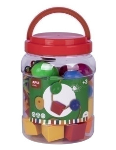 JUEGO EDUCATIVO APLI KIDS FORMAS ENSARTABLES BOTE DE 36 UD