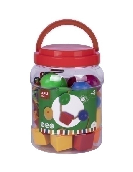 JUEGO EDUCATIVO APLI KIDS FORMAS ENSARTABLES BOTE DE 36 UD