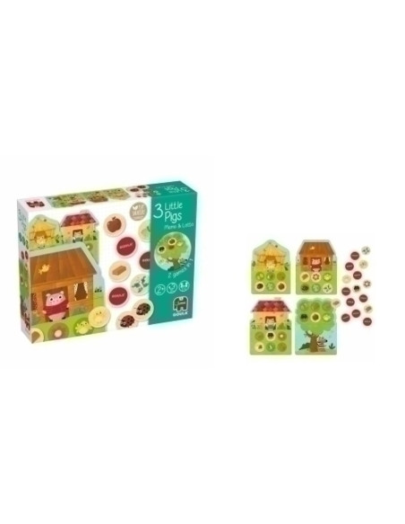 JUEGO EDUCATIVO GOULA FICHAS MEMO PIGS 2 AÑOS