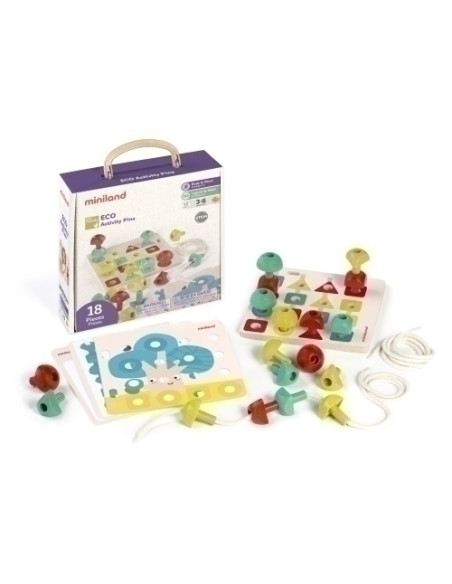 JUEGO EDUCATIVO MINILAND MATEMATICO ECO ACTIVITY PINS 3-6 AÑOS