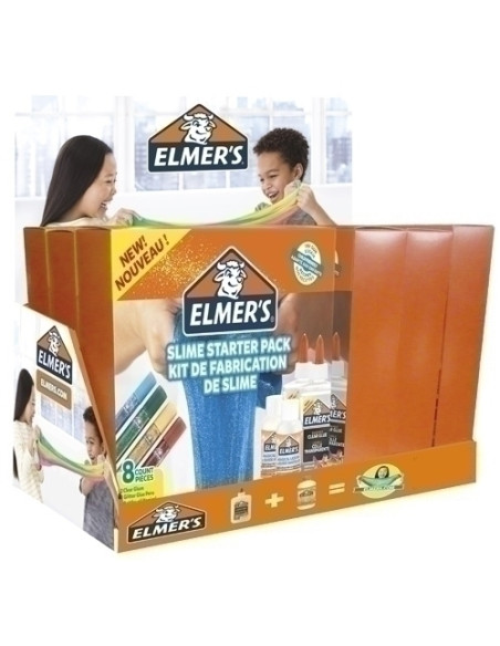 JUEGO ELMER´S SLIME STARTER PACK KIT COMPLETO EXPOSITOR DE 12