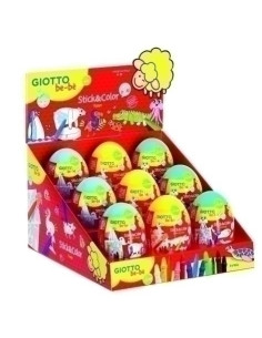 JUEGO GIOTTO BEBE STICK&COLOR EGG EXPOSITOR DE 9