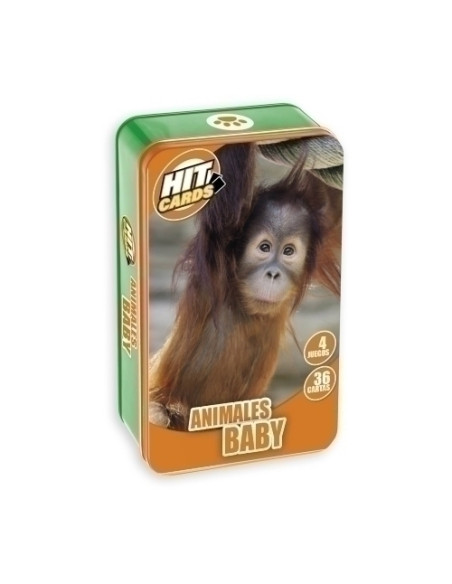 JUEGO IMAGILAND HIT CARDS CAJA METALICA ANIMALES BABY