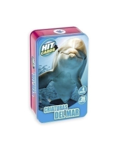 JUEGO IMAGILAND HIT CARDS CAJA METALICA ANIMALES DEL MAR