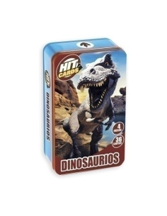 JUEGO IMAGILAND HIT CARDS CAJA METALICA DINOSAURIOS