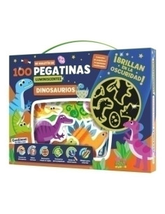 JUEGO IMAGILAND MALETIN 100 PEGATINAS LUMINISCENTES DINOSAURIOS