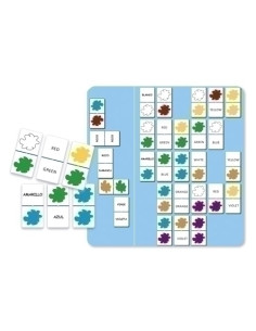 JUEGO KLUGER DOMINO COLORES 28 piezas para  3años