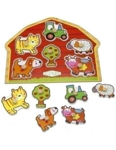 JUEGO KLUGER ENSARTE 6 PIEZAS GRANJA DE ANIMALES