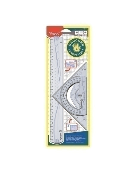 KIT 3 REGLAS GEOMETRIC MAPED PARA ZURDOS