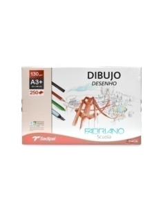 LAMINA DE DIBUJO FABRIANO 130g A3 GRANO NATURAL CAJA DE 250